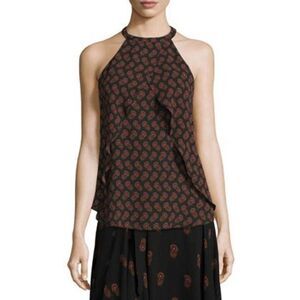 A.L.C. Women's Iggy Draped Silk Dahlia Top Size 2